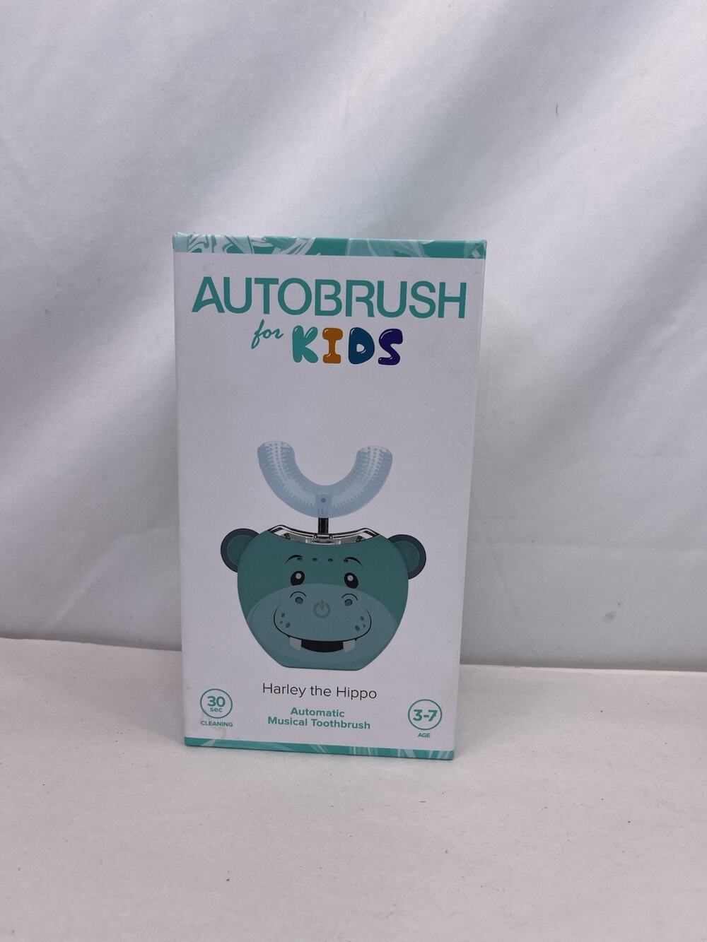 AutoBrush for Kids Harley Hippo Automatic Musical Toothbrush 360 Cleaning New